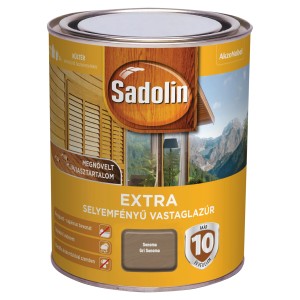 Sadolin Lazúr Sonoma Szürke, festékes doboz. Fa lazúr kültéri használatra.