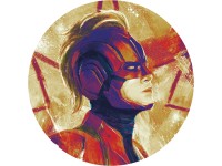 Komar nemszőtt fotótap. Dot Avengers Painting Capt. Marvel Helmet átmérő 125 cm