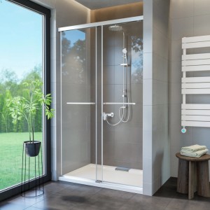 Wasserburg Dualdoor zuhanyajtó 8 mm 120 cm x 200 cm CR
