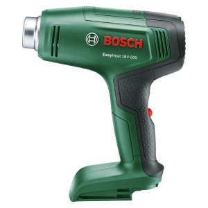 Bosch EasyHeat 18V-500 akkus hőlégfúvó (akku nélkül) zöld és fekete színben.
