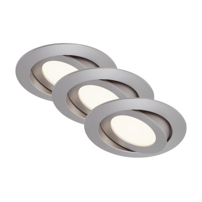 Briloner süllyesztett LED-es lámpa 3 darabos készlet nikkel forgatható Ma: 3 cm
