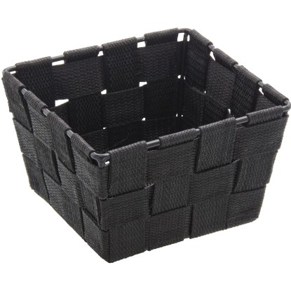Wenko Adria Mini tárolókosár fekete négyzetes 14 cm x 9 cm x 14 cm