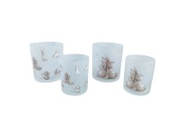 Boltze mécsestartó készlet Knuffi 2-féle változatban 10 cm x 9 cm x 9 cm bézs