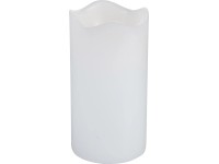 LED-es gyertya  beépített időzítő  lobogó fényű  fehér  13 cm x 7 cm x 7 cm