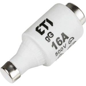 Fehér lomha biztosíték DII/E27 16A, 5 darabos csomag a túláramvédelemhez.