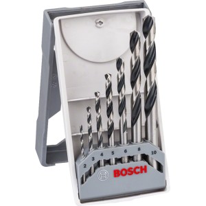 Bosch HSS spirálfúró készlet PointTeQ, 7 részes készlet tokban, különböző méretek.