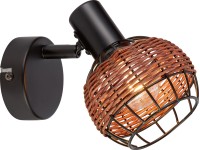 Buia mennyezeti lámpa 1 spotos E14 rattan megjelenés