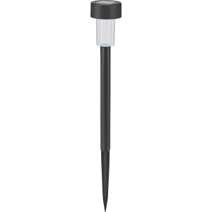 Fekete LED-es szolár lámpa, 40 cm, kerti utakhoz és kültéri területekhez.