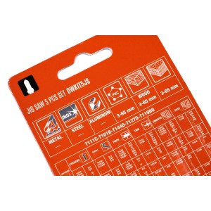 t.b.t. dekopírfűrészlap készlet, alkalmas fémhez, acélhoz, alumíniumhoz, fához és PVC-hez.