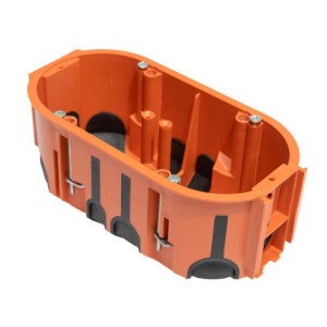 Gipszkarton szerelvénydoboz narancs membránnal sorolható 68 mm x 145 mm