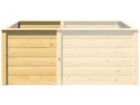 Weka moduláris magaságyás-kiegészítő készlet 69 cm x 69 cm x 71 cm piros