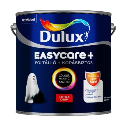 Dulux EasyCare+ CMS Foltálló+kopásbiztos falfesték bázis Extra Deep 2,2 l