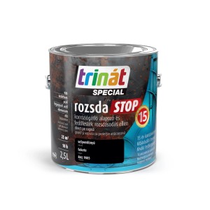 Doboz t.b.t. rozsdavédő festék, fekete, selyemfényű, 2,5L.