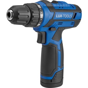 LUX A-BS-12-23 akkus fúrócsavarozó, 12 V, kék-fekete. Kompakt akkus csavarhúzó barkácsolóknak.