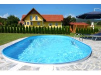 Acélfalú medence szett Ferrara beépíthető medence ovális alakú 525 cm x 320 cm Acélfalú medence szett Ferrara beépíthető medence ovális alakú 525 cm x 320 cm