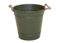 M Collections Beat Bucket Rope cink vödör 33 cm x 35 cm x 35 cm Olajzöld