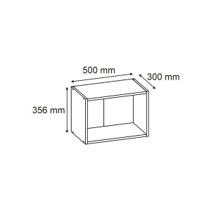 Felső páraelszívó szekrény 50 cm matt fehér