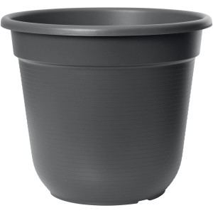 Antracit színű Florus Original virágcserép, Ø 17 cm, újrahasznosított műanyagból.