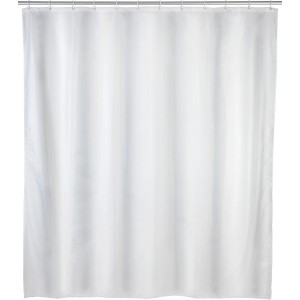 Wenko Uni White zuhanyfüggöny, 120x200 cm, PEVA 12 karikával.