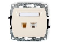 TREND telefon+ ISDN csatlakozóaljzat bézs