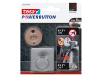 tesa Powerbutton Classic erős prémium akasztó négyzet alakú metál