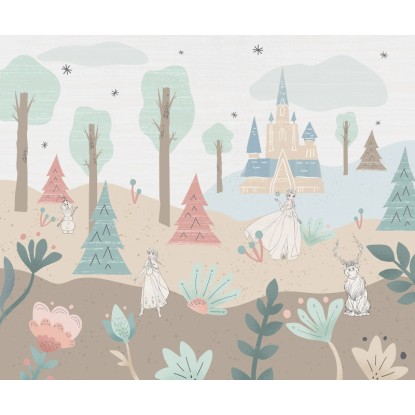 Komar nemszőtt fotótapéta Disney Frozen Castle Playground színes