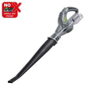 LUX-TOOLS akkus lombfúvó A-LB-20/210 A (akku nélkül). Szürke és fekete lombfúvó.