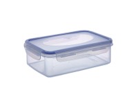 Zárható lapos négyszögletes ételtároló doboz 1,2 l