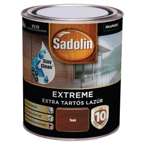 Sadolin Extreme falazúr, Teak szín, a hosszantartó védelemért és tisztaságért.