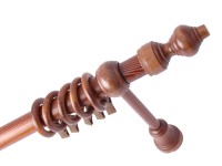 Fa szimpla karnis 120 cm barna