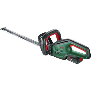 Bosch Universal Hedge Cut 18-55 akkus sövényvágó, zöld/fekete, akkumulátorral. Sövényvágó kerti munkákhoz.