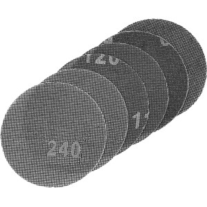 LUX Comfort hálós csiszolókorong készlet, 6 darabos, Ø 225 mm, különböző szemcsék gipszkarton csiszolókhoz.