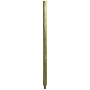 Nyomás alatt impregnált karó, Ø 6 cm, 150 cm magas, fából, hegyes a kerítésépítéshez és a belátás elleni védelemhez.