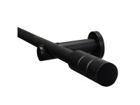 Függönyrúdkészlet henger 19 mm átmérő 160 cm fekete matt
