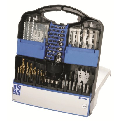 LUX Basic fúró- és bitkészlet 105 részes