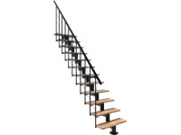 Minka központi tartóoszlopos lépcső Comfort Top bükk fekete szintmagasság 312 cm