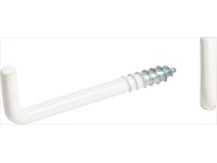 LUX csavaros kampó egyenes horganyzott 3 mm x 40 mm fehér 4 darab LUX csavaros kampó egyenes horganyzott 3 mm x 40 mm fehér 4 darab