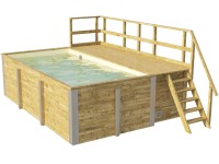 Weka tömörfa medence 595 1. méret 490 cm x 309 cm x 203 cm homok Weka tömörfa medence 595 1. méret 490 cm x 309 cm x 203 cm homok