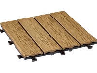 Összepattintható WPC járólap faszerkezeti hatás barna 30 cm x 30 cm 6 darab