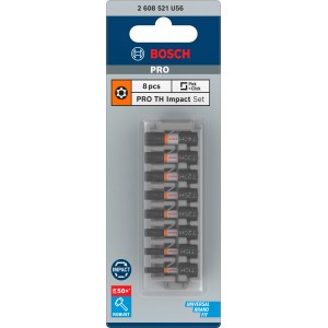 Bosch Bitkészlet Torx Security Pro Impact, 8 részes ütvecsavarozókhoz és fúró-csavarozókhoz.