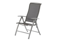 Vigo összecsukható szék állítható háttámlával fekete textilből