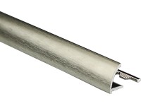 Negyedkör-záróidom eloxált alumínium szálcsiszolt 10 mm x 1 m titánszínű