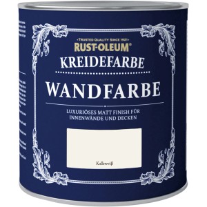 Rust-Oleum krétafesték doboz, matt fehér beltéri falakra.