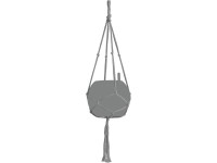 Lechuza Makramee Cotton Pure 90 függő virágtartó szürke 22 cm x 14 cm Lechuza Makramee Cotton Pure 90 függő virágtartó szürke 22 cm x 14 cm