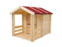 Timbela M501 fa játszóház padlóval ajtó- és ablak spalettákkal Timbela M501 fa játszóház padlóval ajtó- és ablak spalettákkal