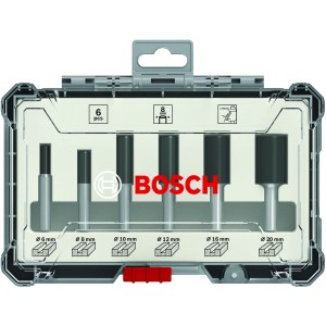 Bosch horonymaró készlet, 6 darabos, 8 mm-es szár, átlátszó tárolódobozban.
