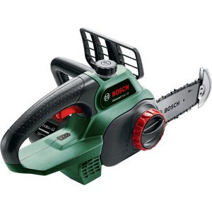 Bosch UniversalChain 18 Solo akkus láncfűrész, zöld és fekete.