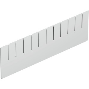 Fehér Eurobox rendszer elválasztó (35,5 cm x 11 cm) tárolódobozokhoz.