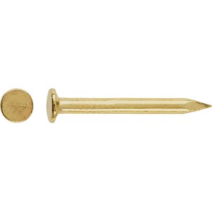 LUX kárpitos szegek, sárgaréz bevonatú, 1,4 x 14 mm, 100 db-os készlet. Szegek kárpitozáshoz és dekorációhoz.