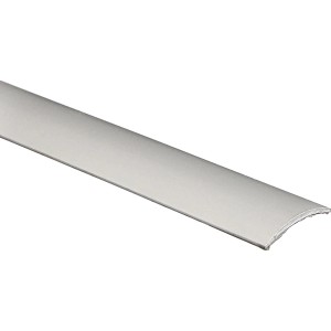 Átmeneti profil, eloxált alumínium, fényes ezüst, 30 mm széles, padlóátmenetekhez.